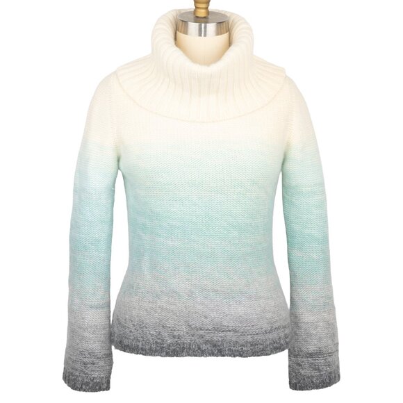 Marks & Spencer Ombre Turtleneck Sweater – Mint/Cream/Gray  Women’s US 6 (UK 10) - Picture 2 of 12